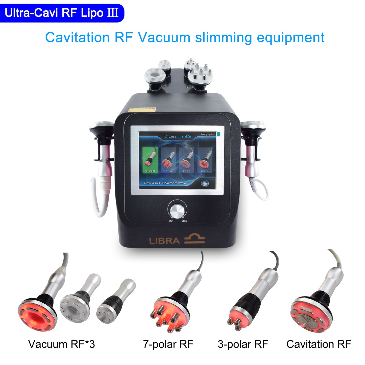 LIBRA Ultra-Cavi RF LIPO 6 en 1 Equipo de adelgazamiento por liposucción al vacío por radiofrecuencia de cavitación
