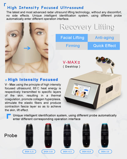 V-MAX Ⅱ High intensity fucused ultrasound HIFU beauty machine