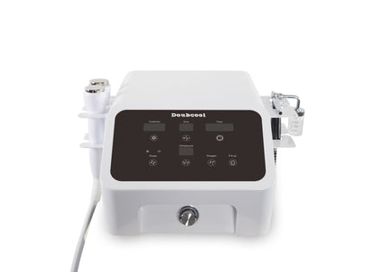 DOUBCOOL Ultrasonido 3MHz EMS Microcorriente Martillo frío y caliente Masaje ultrasónico Máquina de belleza para el rejuvenecimiento de la piel facial