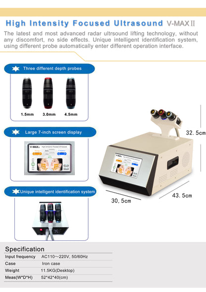 V-MAX Ⅱ High intensity fucused ultrasound HIFU beauty machine